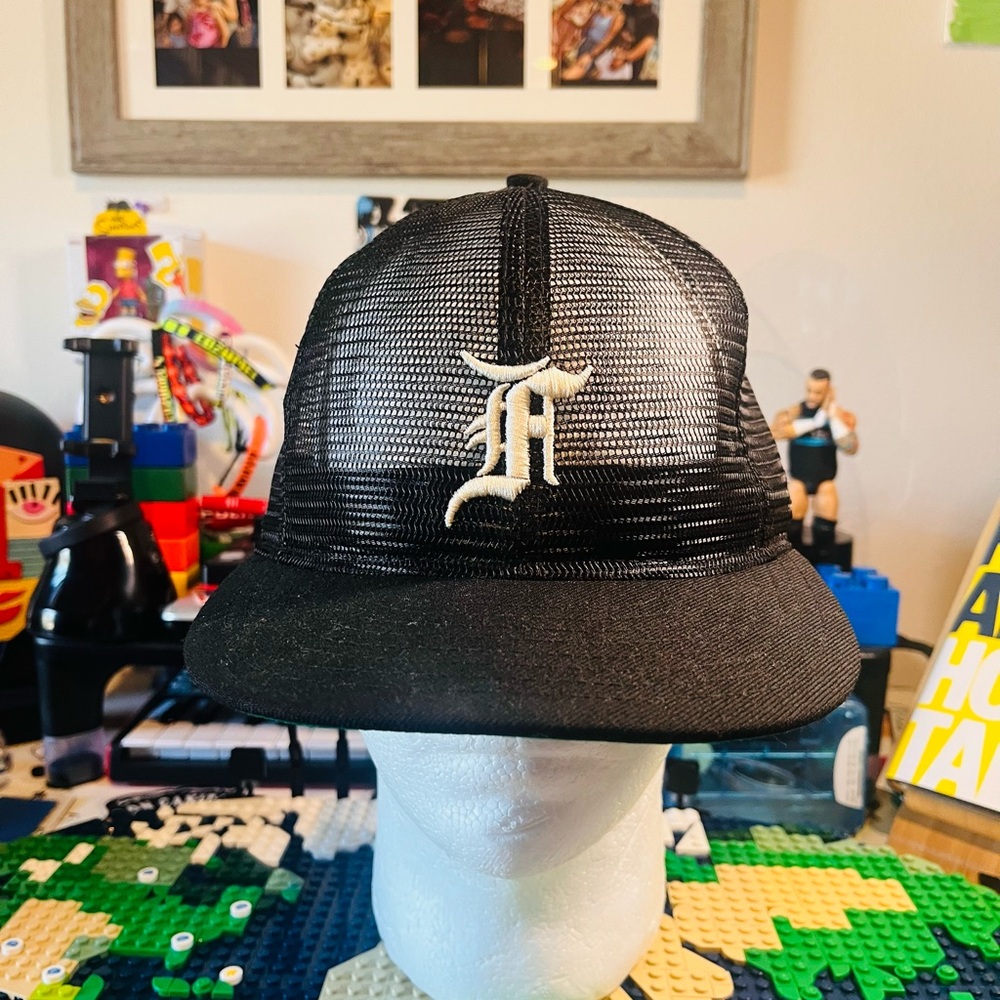 Fear of God x New Era 59Fifty Fitted Black Baseball Hat 7-3/8 Mesh Essentials